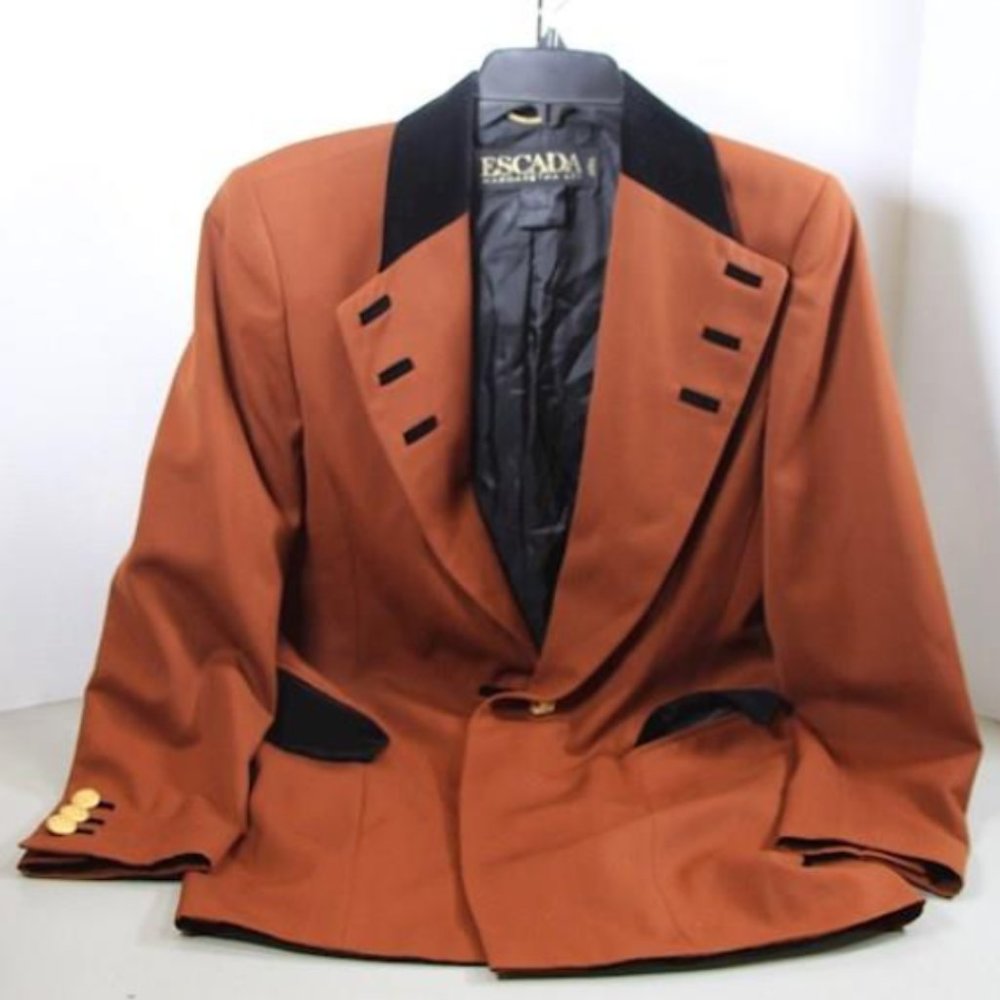Vintage Escada Margaretha Ley Rust Blazer size 40